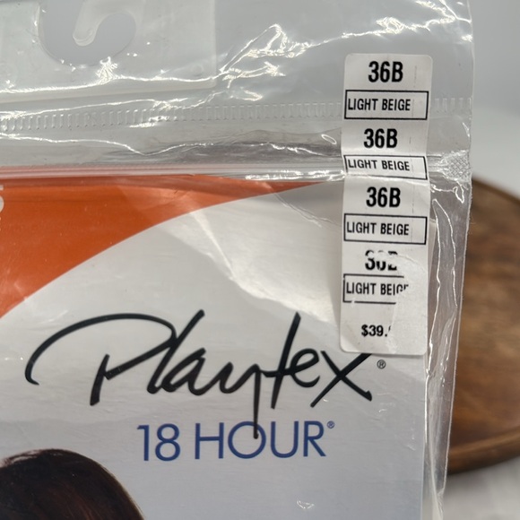 Playtex Bra Wm 36B Light Beige E525 18 Hour Posture Boost Front Close Wireless - Picture 6 of 6